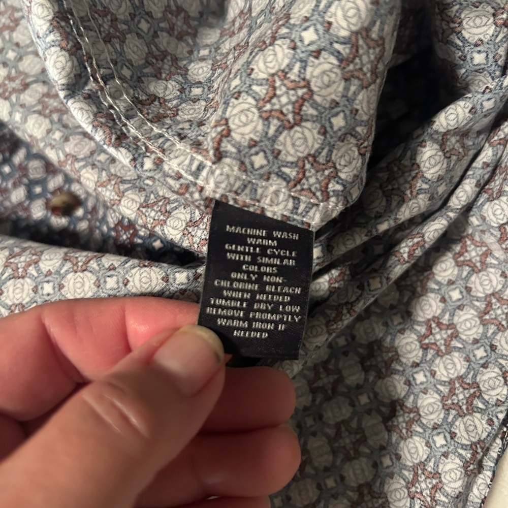 Hart Schaffner Marx Patterned Button Down Shirt -… - image 6